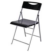 Alba Smile vouwstoel, kunststof, zwart, pak van 2 stoelen