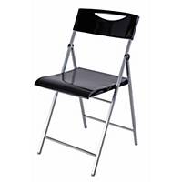 Alba Smile Black Folding Chair - Pack of 2