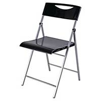 Alba Smile Black Folding Chair - Pack of 2