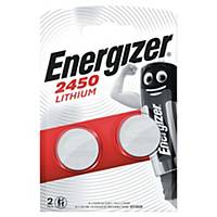 Energizer CR2450 lithium knoopcelbatterij, per 2 batterijen