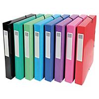 Exacompta Iderama filing box in cardboard assorted colours - pack of 8