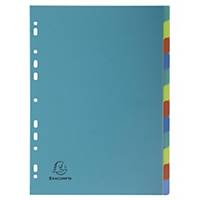 Exacompta Forever 100 Recycled Dividers - Assorted Colours, Pack of 12