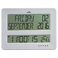 Cep Orium lcd digitale klok, met kalender, zilverkleurig