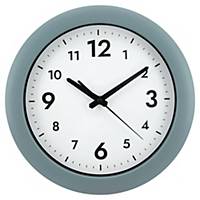 Nástěnné hodiny s tichým chodem, průměr 30 cm, šedé