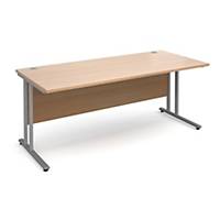 Maestro 25 SL straight desk 1600mm x 800mm beech - Delivery Only - Excludes NI