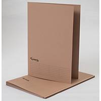 Lyreco Square Cut Folio Folder - Buff, Pack of 100