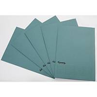 Lyreco Square Cut Folio Folder - Blue, Pack of 100
