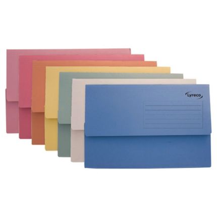 50x Foolscap Wallets GREEN Office Filing Storage Folders Files For A4 Document 
