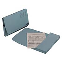 ELBA BLUE FOOLSCAP FULL FLAP POCKET FILES 285GSM 35MM CAPACITY - BOX OF 50