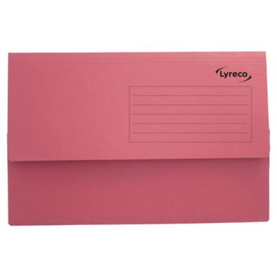 Lyreco vouwmap met accordeonrug, foolscap, karton 290 g, rood, per map