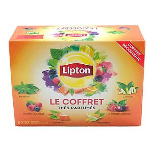 LIPTON Coffret de 60 sachets de thé parfumé