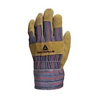 Deltaplus Docker Red/Grey Leather Gloves - Size 10