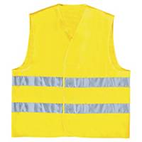 High-visibility waistcoat with 2 horizontal bands - size XXL - yellow