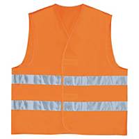 High-visibility waistcoat with 2 horizontal bands - size XXL - orange