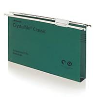 Rexel Crystalfile Classic Foolscap Suspension File 30mm Green – Pk 50