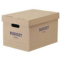Lyreco Budget Storage Box 284x383x252mm Brown - Pack Of 10