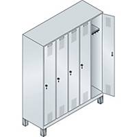 EVOLO LOCKER BASE 5 ROOMS 1500MM GRY/GRY