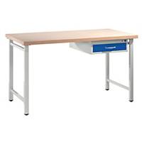 Arbejdsbord CP, 1 skuffer, 150 x 70 cm, grå/blå
