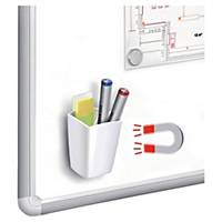 Pencil holder CEP, for whiteboards and at least 4 markers, magnetic, white