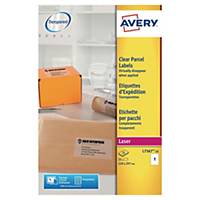 Avery L7567 transparante etiketten 210x297mm - doos van 25