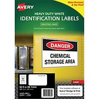 Avery L7060 Heavy Duty White Label 63.5x38.1mm - Box of 525