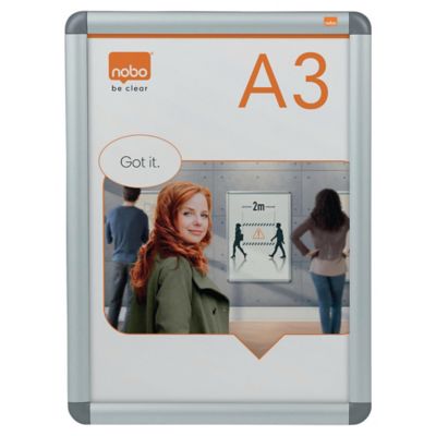Nobo A3 Poster Frame Premium Plus Sign Holder with Snap Frame