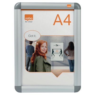 Nobo A4 Poster Frame Premium Plus Sign Holder with Snap Frame