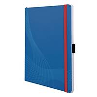 Notizio Notizbuch 7041, gebunden, kariert, DIN A5, 90 g/m², 80 Blatt, blau