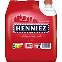 HENNIEZ Red Sparkling Mineral Water, 6 x 0.5 l Bottles