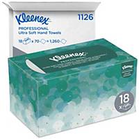 Hand Towels by Kleenex® - 70 White Folded Paper Towels (1126)