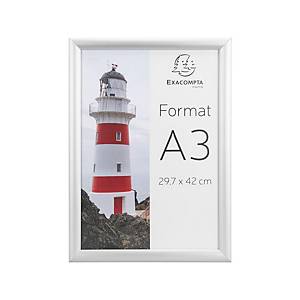 Cadre Aluminium clic clac argenté format A3 -29,7 x 42 cm