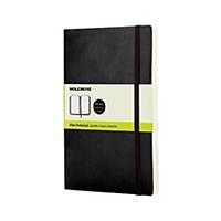 Cuaderno clásica tapa blanda Moleskine - x-lage - 192 hojas - liso - negro
