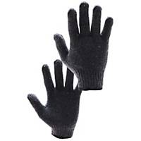 TOPDYE GLOVES COTTON-POLYESTER PAIR GREY PACK OF 12
