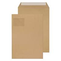 C4 Envelope Manilla Peel and Seal with Window 115Gsm - Pack of 250