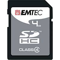 SD-HUKOMMELSESKORT EMTEC SILVER 4 GB