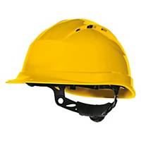Deltaplus Quartz IV Up safety helmet in PP with 8 fixing points yellow