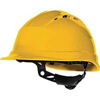 Delta Plus Quartz IV Up safety helmet in PP with 8 fixing points yellow