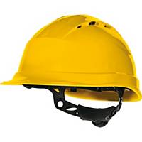 Deltaplus Quartz IV Up safety helmet in PP with 8 fixing points yellow