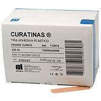 Caja de 250 Curatinas® Bimedica de plástico color piel - 70 x 20 mm