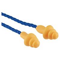 3M 1271 corded ear plugs with case, 25db, blue, 50 pairs