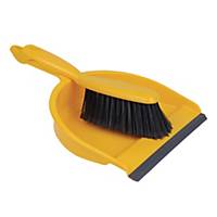Yellow Stiff Dustpan & Brush Set