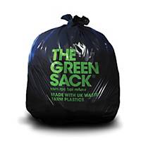The Green Sack 10kg Medium Duty Binbag - Black, Box of 200