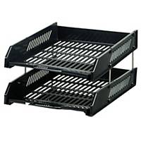 ORCA L2 Letter Tray 2 Levels Black