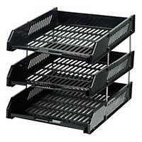 ORCA L3 Letter Tray 3 Levels Black