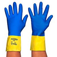 Par de guantes químicos Rubberex Tropicolor BIC 200 - látex- talla 10