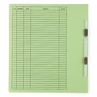 BAIPO Paper Folder with Plastic Fastener A4 230 Grams Green - Pack of 50