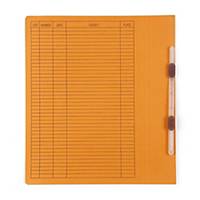 BAIPO Paper Folder with Plastic Fastener A4 230 Grams Orange - Pack of 50