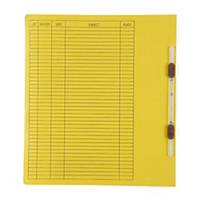 BAIPO Paper Folder with Plastic Fastener A4 230 Grams Yellow - Pack of 50