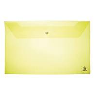 ORCA 120 Plastic Envelope with Button Horizontal F Yellow - Pack of 12