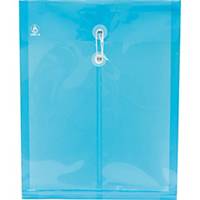 ORCA Expanding Plastic Envelope with String A4 Blue - Pack of 12